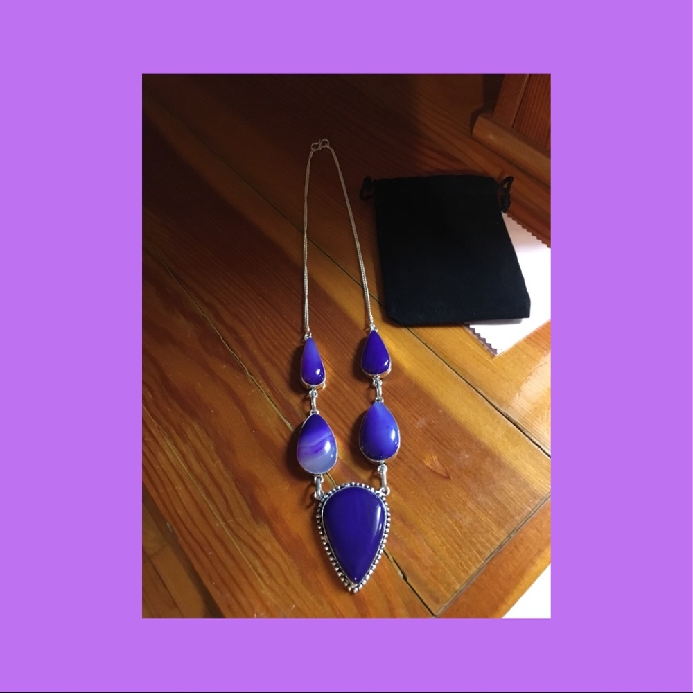 Stunning Purple Botswana Agate In Sterling Silver